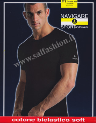 MAGLIE INTIME NAVIGARE UOMO IN COTONE BIELASTICO SOFT a V ART