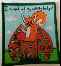 Scout Squirrel  Activity badges Cloth Badge