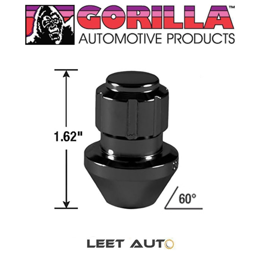 24pc) Gorilla Wheel Lock Set, Factory Style Bulge, 14mm x 1.50