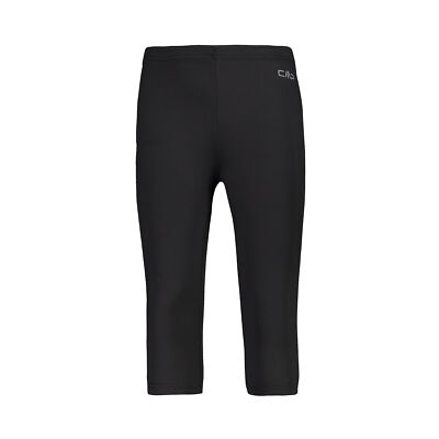 CMP Mädchen Laufhose Lauftight GIRL PANT 3/4 schwarz atmungsaktiv elastisch