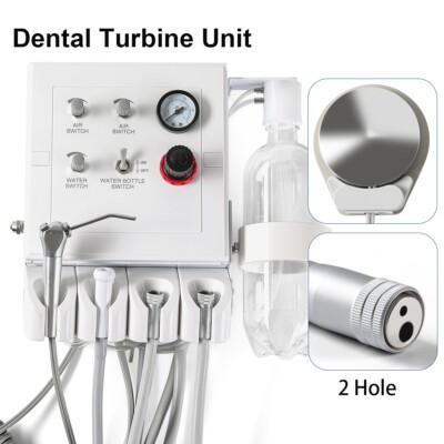 Portable Dental Turbine Unit 2 Hole with Weak Suction Work with Air