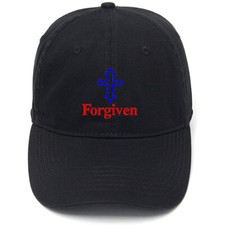 Embroidery Hat Cotton Embroidered Men's Casual Baseball Cap Cross Forgiven