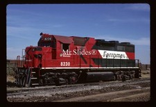Diapositiva original México FXE Ferromex GP35U 8230 en 1998 en Torreón certificado de autenticidad