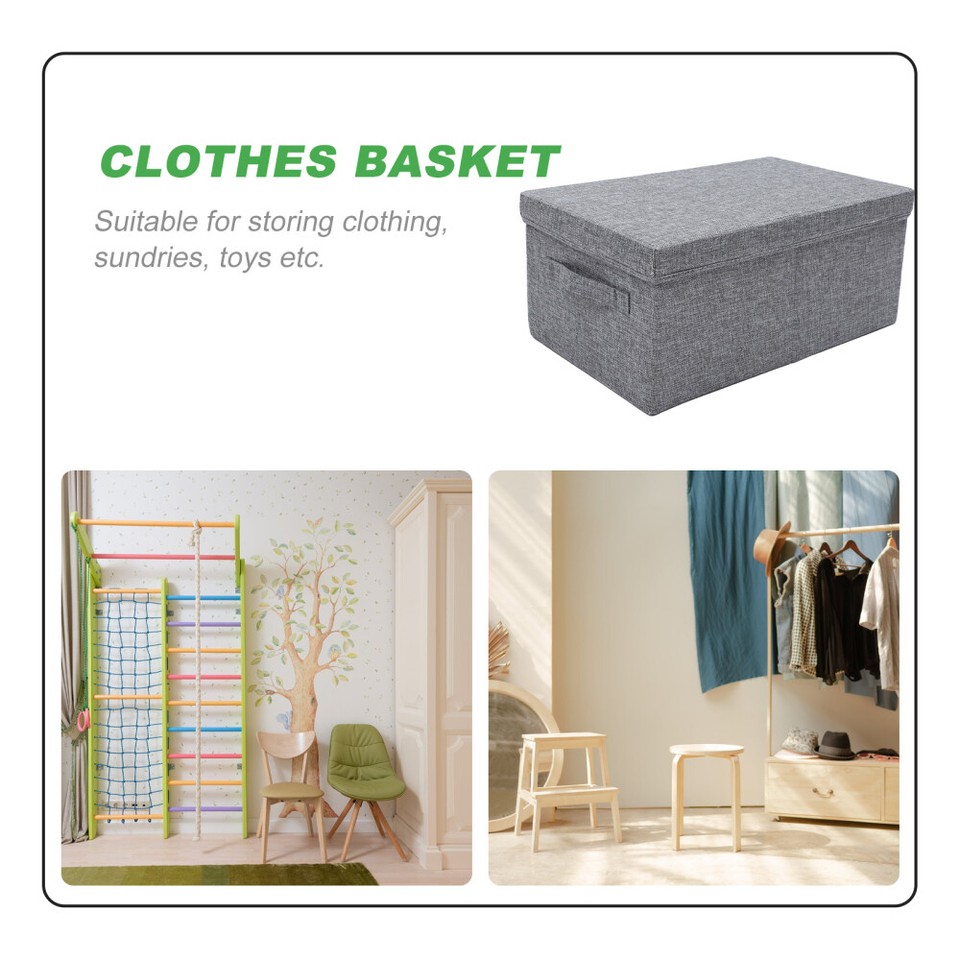 Wardrobe Storage Box Bin Organizer Foldable Linen Basket Cloth eBay
