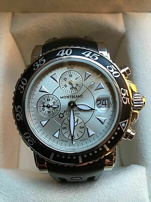 MONTBLANC MEISTERSTUCK SPORT 7034 AUTOMATIC CHRONO WATCH, ST-ST, SILVER, BOX 