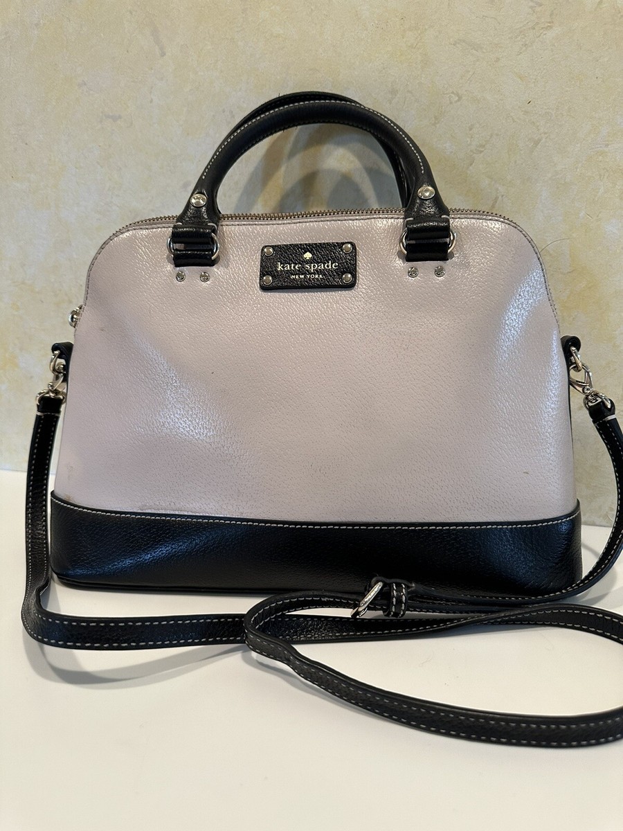 Kate Spade Wellesley Rachelle Crossbody WKRU2485 Medium Purse Ivory&Black  EUC