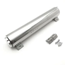 Overflow Radiator Tank Reservoir 16" X 3"  Polished Stainless Steel Universal