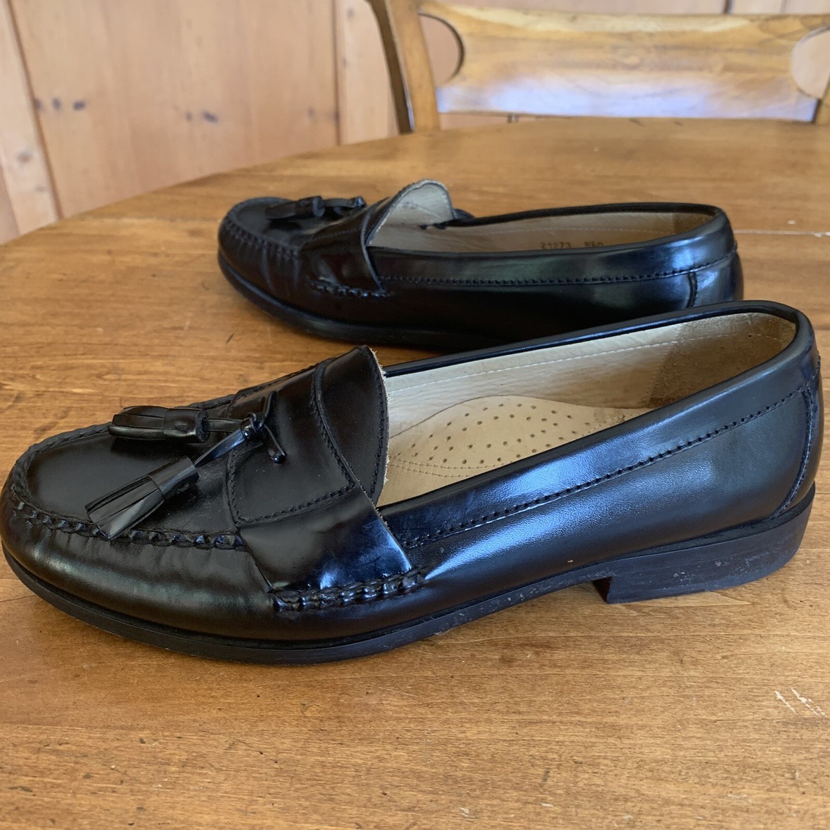 Kirkland Signature American Vintage All Leather Shoes Black Men\'s Loafers Sz 8 D Kirkland Signature Loafer Casual Shoes for Men for sale - eBay main image 2