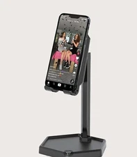 desktop phone holder and mirror