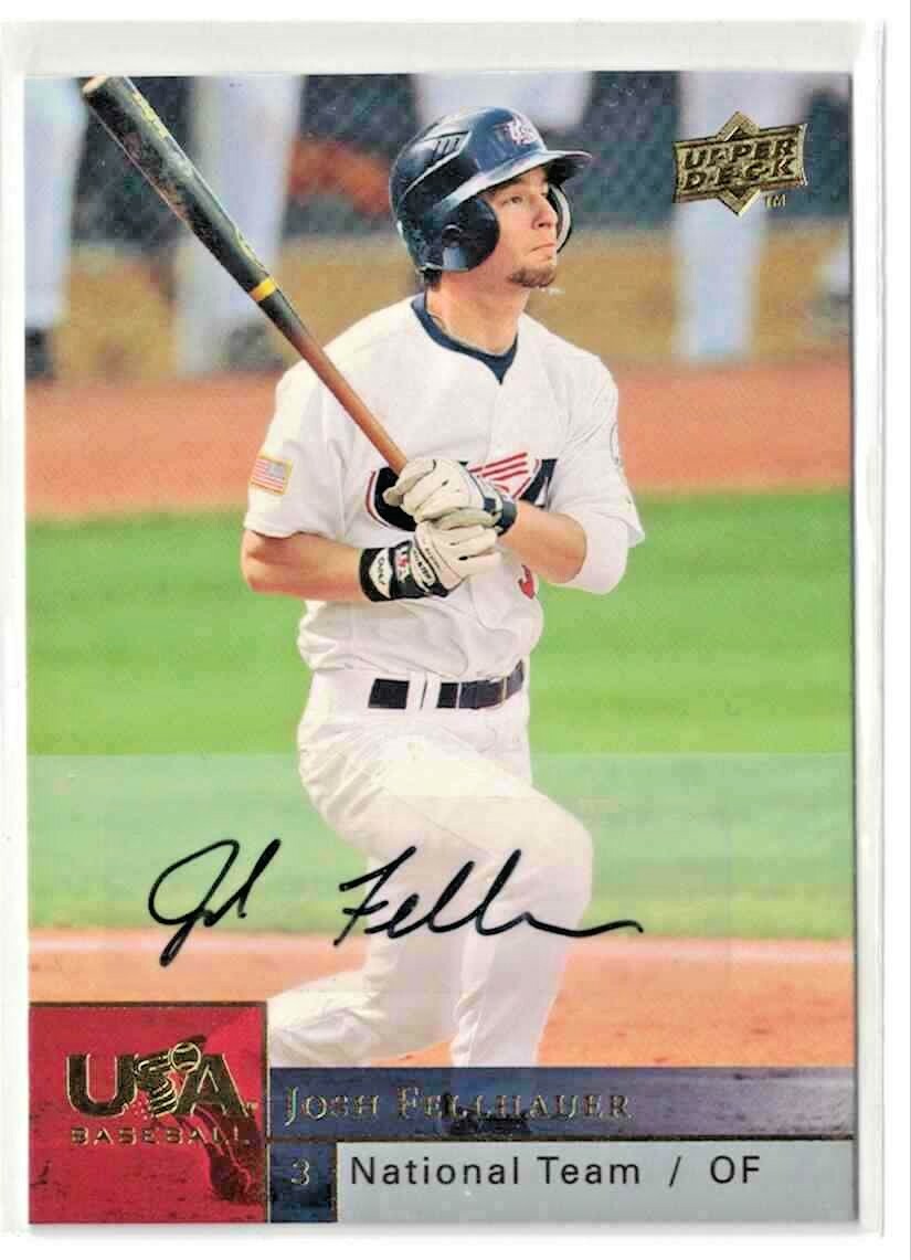 2009 UPPER DECK JOSH FELLHAUER #USAB-JF RC AUTOGRAPH TEAM USA BASEBALL