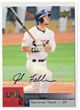 2009 UPPER DECK JOSH FELLHAUER #USAB-JF RC AUTOGRAPH TEAM USA BASEBALL