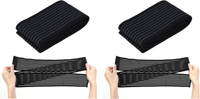 2 Stück Kniebandage, Atmungsaktiv, Hochelastisch, Waden-Oberschenkel-Stütze, Kni