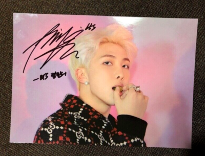 BTS　RM　ナムジュン　サインボール BTS Namjoon RM signed Bangtan Boys autographed photo 5*7 MOTS