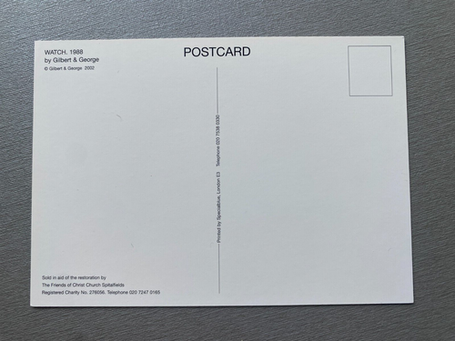 GILBERT & GEORGE In-person signed Kunstpostkarte 10x15 Autogramm - Picture 2 of 2