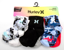 Hurley 6 Pairs Ankle Socks Toddler Boys 6-12 months Cotton Cushion