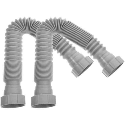 2 Pcs Drainage Connection Pipe Flex Bathroom Sink Kitchen Flexible