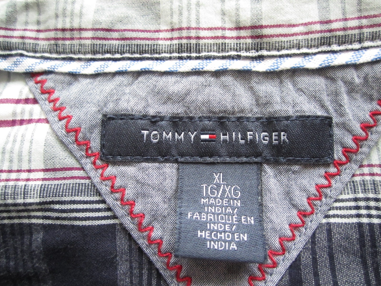 Tommy Hilfiger Western Southwest Plaid Button Up Women Shirt Sz XL (WB233) thumbnail 2