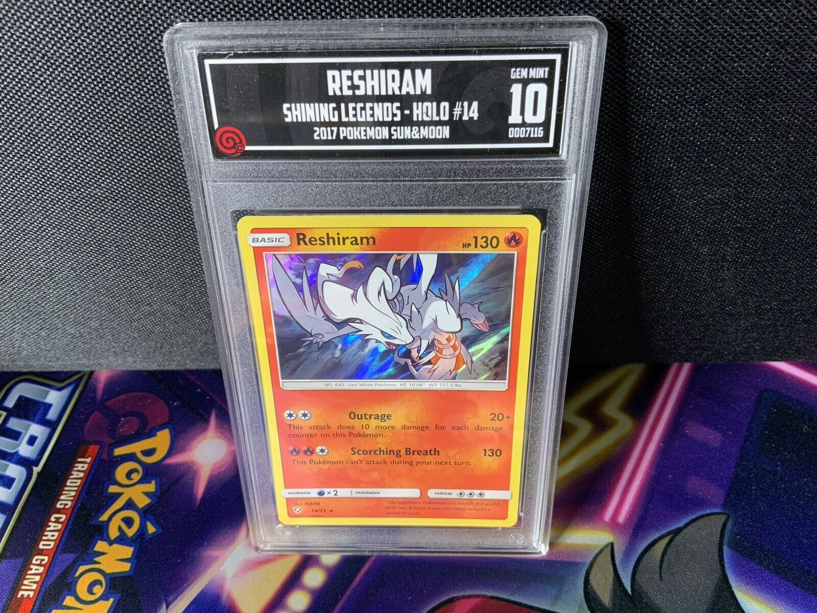  Pokemon - Reshiram - 14/73 - Holo Rare - Sun & Moon: Shining  Legends : Toys & Games