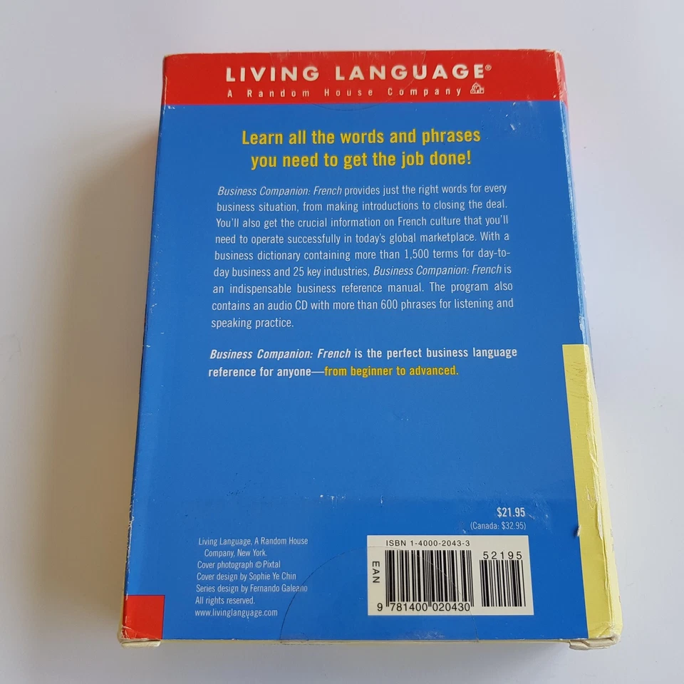 French Business Companion Living Language learning book CD set France Quebec - Image 4 of 4