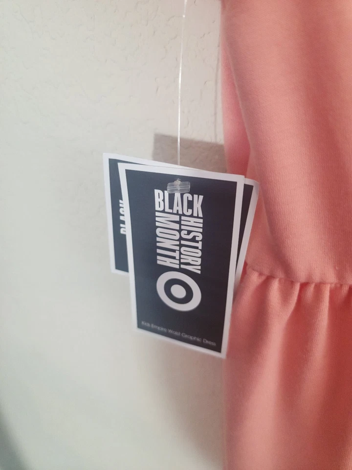 TARGET черный истории месяц девочек графический платье размер большой 10/12.          Контейнер 32 - Изображение 4 из 4