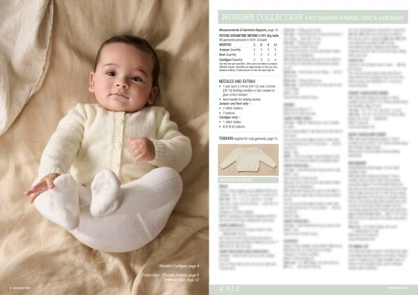 Patons Pattern Booklet #8036 Baby Basics Sizes 3Months-12Months - Image 3 of 4