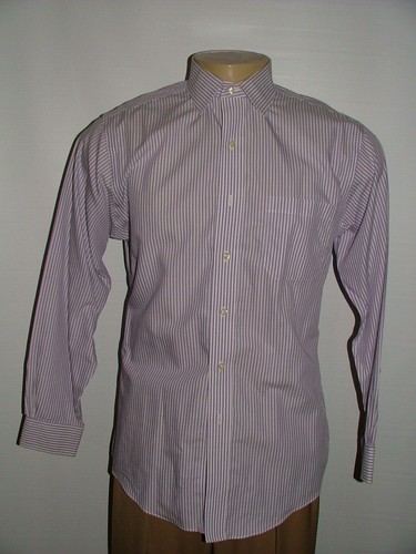 Brooks Brothers Camisa de vestir para hombre Talla 15 1/2 33 púrpura blanco  con rayas #240 | eBay