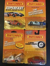 1985-87 Matchbox Diecast Lot - 4 Total Cars - Superfast  Automotive Superstars
