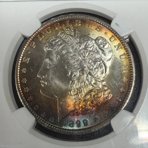 1899 O Morgan Silver Dollar NGC MS65 great toning