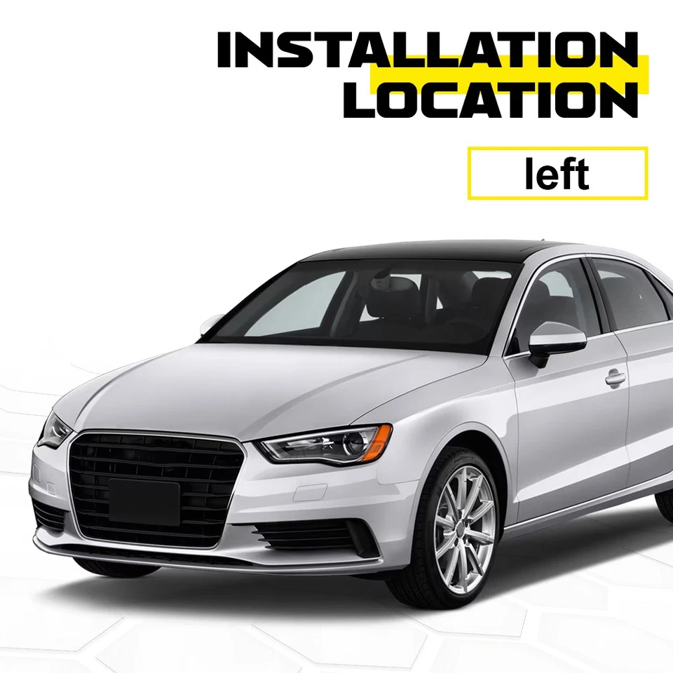 Fit For AUDI S3 A3 2013-2017 Front Bumper Fog Light Lamp Cover Grille Left Side - Image 4 of 4