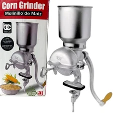 Bene Casa Heavy Duty Cast Aluminum Manual Corn Grinder - Molinillo de Maiz