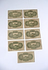 1940s JAPANESE 50 YEN ORIGINAL VINTAGE BANKNOTES - WORLD WAR 2-ERA - LOT OF 9! — photo 2