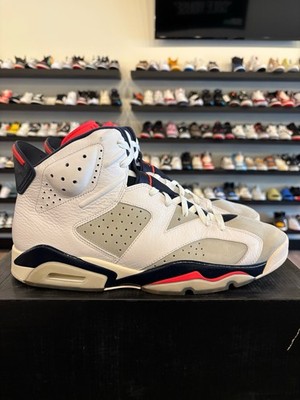 Air Jordan 6 Retro Tinker Size 13 Pre-Owned Grey Red Blue