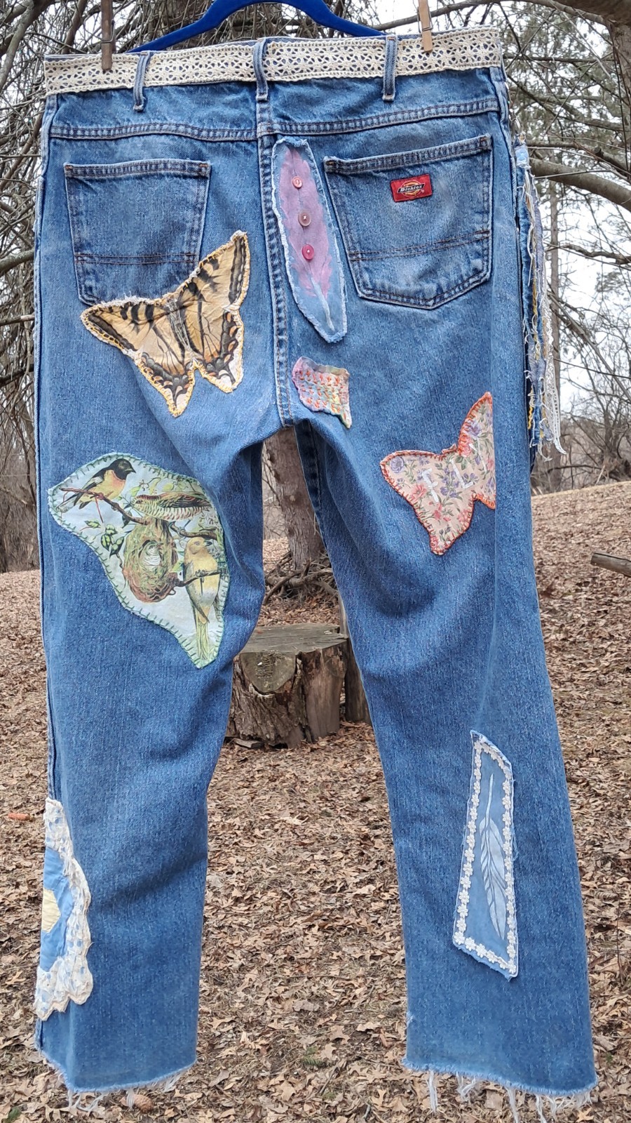 Upcycled  OOAK Reworked Boho   Patchwork Boyfrien… - image 22