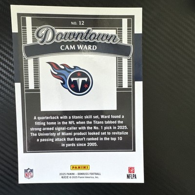 Cam Ward Oversized Downtown Donruss Tennessee Titans | eBay