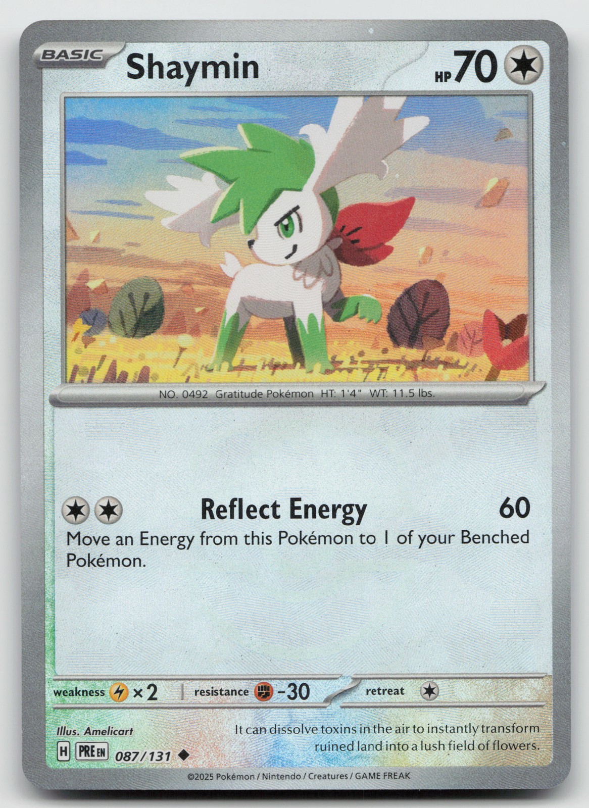 Shaymin (Master Ball Pattern) Uncommon Holo SV: Prismatic Evolutions 087/131 NM