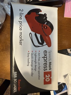 Open Box SPEEDY MARK EXPRESS 2 LINE PRICE MARKER GUN, PLASTIC, 111164