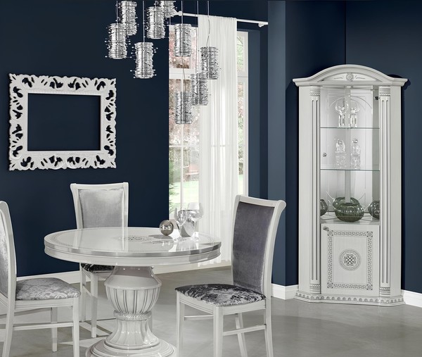 Eckvitrine Vitrine Anrichte Eck Vitrinen Luxus Glas Schrank Schranke Holz Design-image
