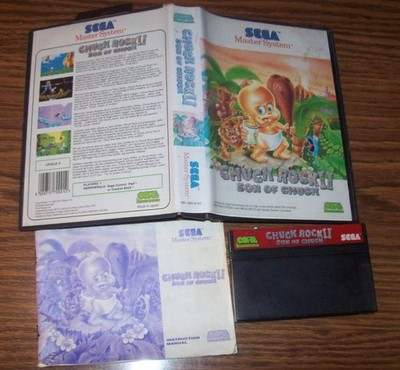 Chuck Rock II 2  Son Of Chuck Sega Master System SMS CIB Complete US SELLER!!