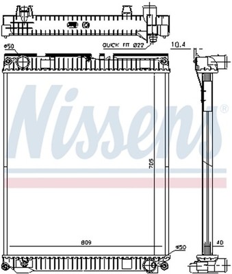 NISSENS Motorkühler Wasserkühler 67227 für TGL MAN TGM 1 2 4