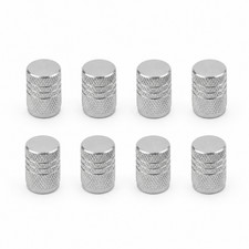 8pcs Universal Tire Valve Stem Caps For Car Wheels Dust Caps Blacksilver