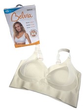 JML BELVIA PADDED BRA - ULTRA COMFORT NO WIRES - Medium - White WITH Damage box