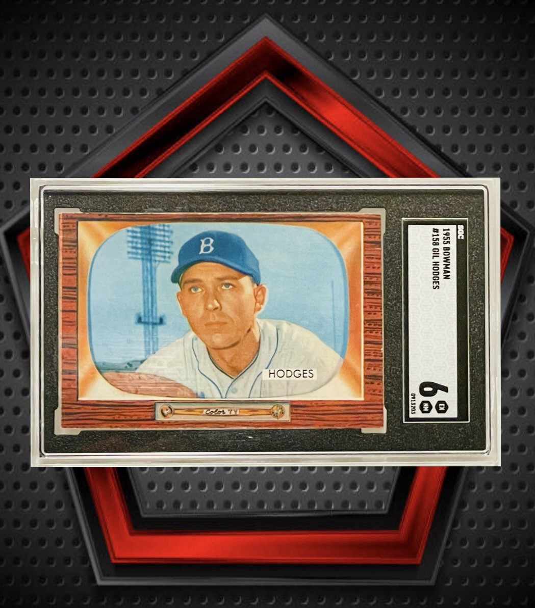 Gil Hodges *SGC 6* 1955 Bowman Baseball #158 Brooklyn Dodgers MLB