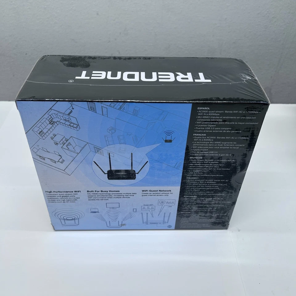 TRENDnet TEW-827DRU, AC2600 MU-MIMO Wireless Gigabit Router, Increase WiFi - Image 3 of 4