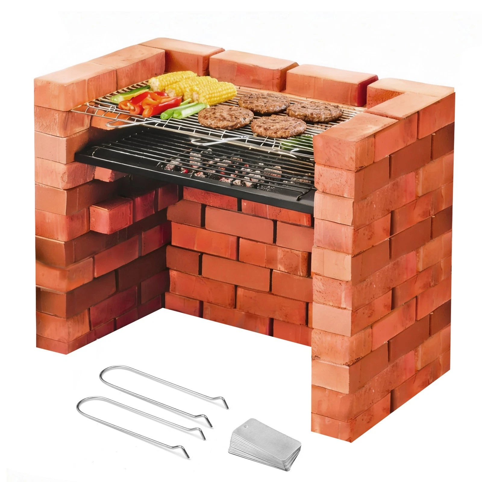 BBQ Grill Tray Set DIY Charcoal Ash Tray Chrome Rack Handles Garden Outdoor 67cm
Opens in a new wind