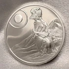 VERY RARE 2017 Satosan Metals Tsukiakari Moonlight 1 oz .999 Silver Round [AB18]