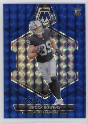 2024 Panini Mosaic Rookies Blue Prizm 2/99 Brock Bowers #313 Rookie RC 1o2