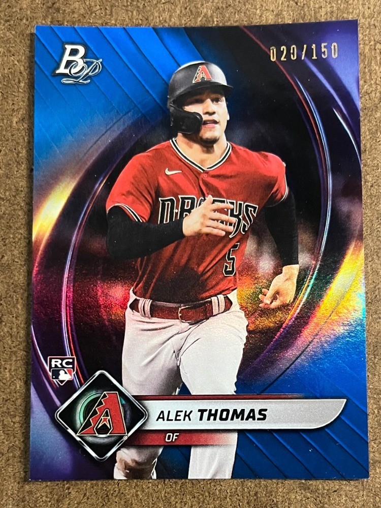 2022 Bowman Platinum Blue Foil 67 ALEK THOMAS RC /150 - Arizona Diamondbacks