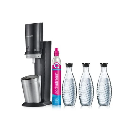 Sodastream Crystal 3.0 Gorgogliatore Acqua Potabile Bottiglie Vetro Gorgogliatore Acqua 0,7 Litri
