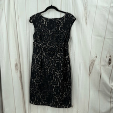 Calvin Klein Women’s 6 Belted Lace Dress Career Work Office Core