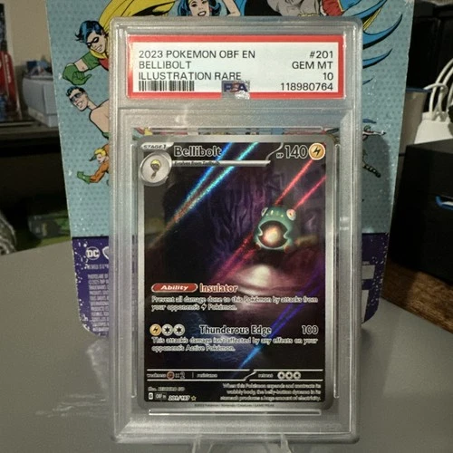 2023 POKEMON OBF EN-OBSIDIAN FLAMES ILLUSTRATION RARE #201 BELLIBOLT PSA 10